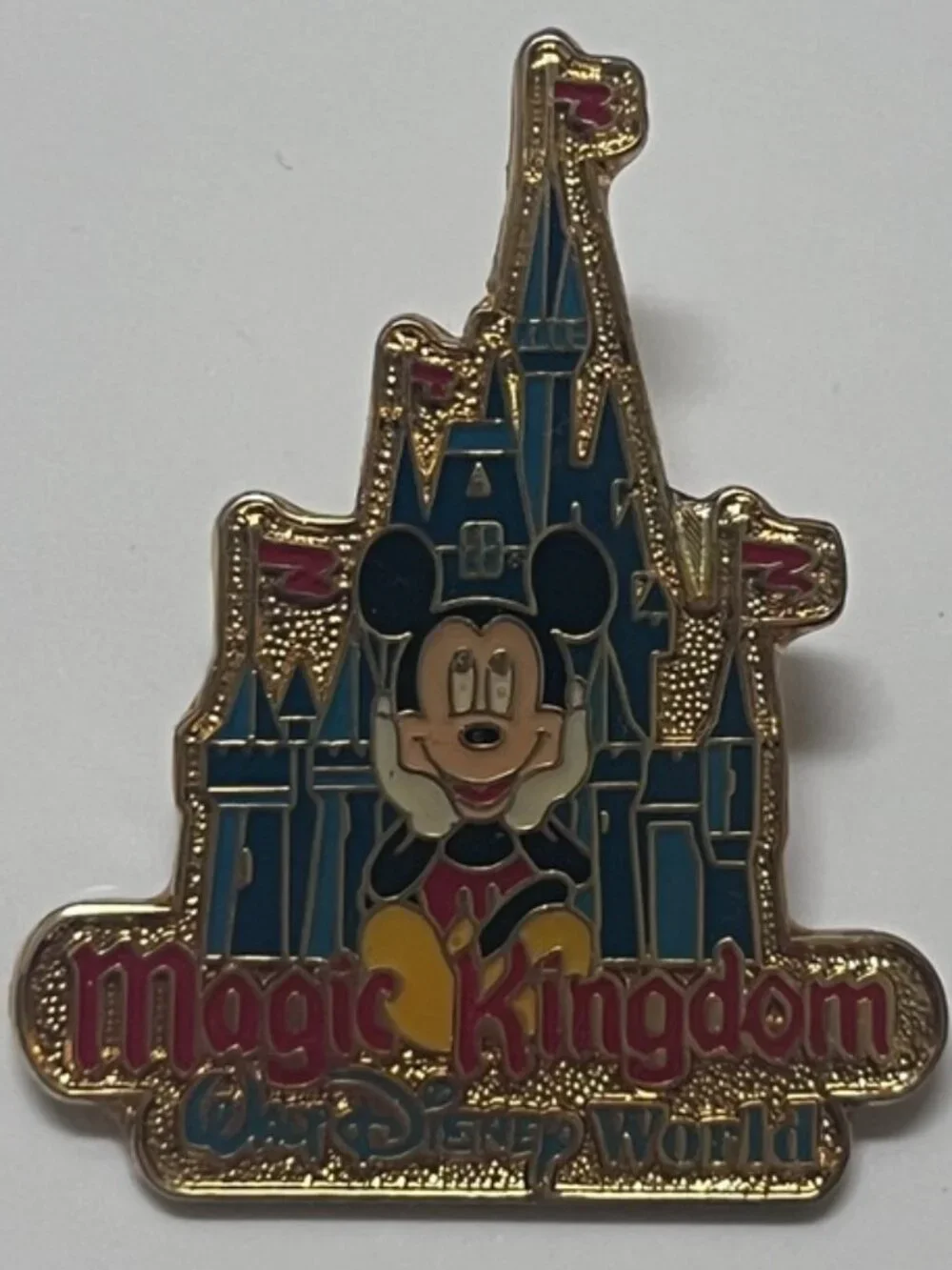 disney mickey mouse magic kingdom castle gold pin ✨